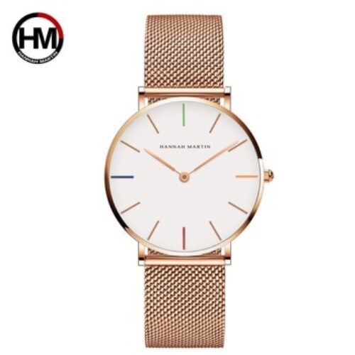 Japan Quartz Movement High Quality 36mm Hannah Martin Women Stainless Steel