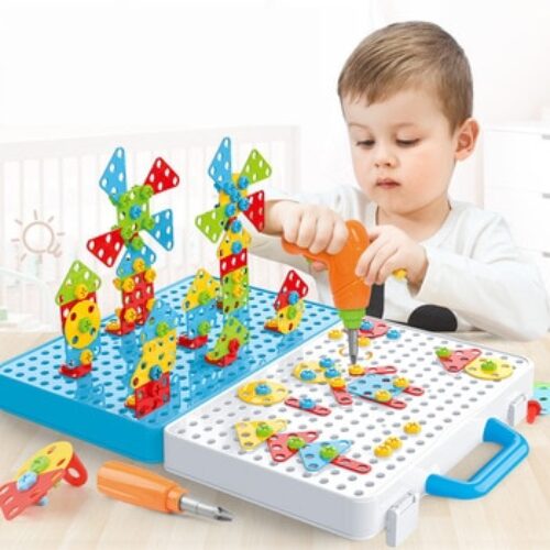 Kids Drill Screw Nut Puzzles Toys Tool Drill Disassembly Assembly