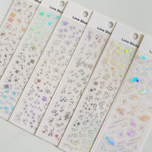 Korea Hot Silver Musical Stars Embellishment Gradient Laser