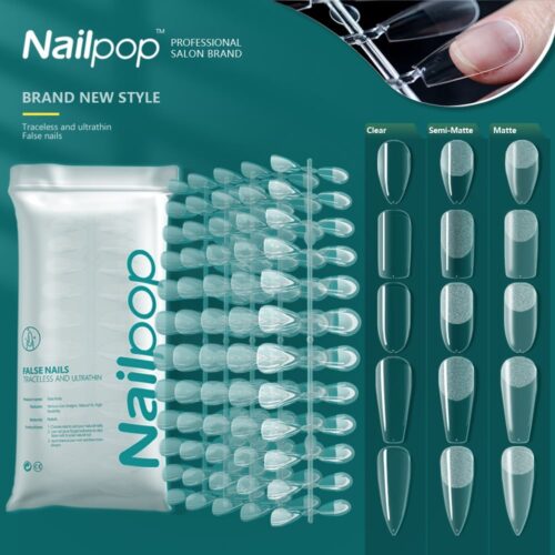 Nails Acrylic Press on Nails Coffin Artificial Nails Clear Fake