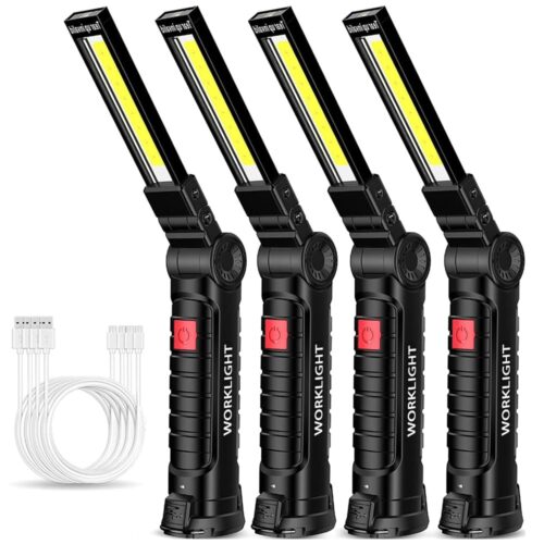 New Portable COB LED Flashlight USB Rechargeable Work Light Magnetic Lanterna Hanging Lamp