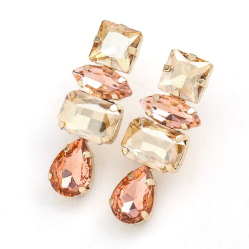 Fashion Personality Girl Rhinestone Water Drop Dangle Earrings Women’s