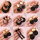 New Korean Earrings Black Gold