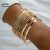 Tocona 14pcs/sets Punk Gold Color Bracelets for Women Trendy