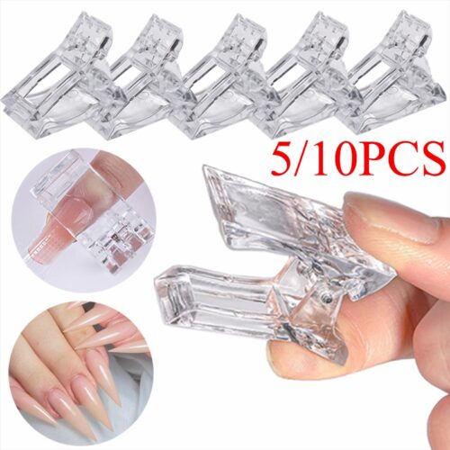 Transparent Acrylic Nail Clip 5/10PCS Building Tips Clips Finger Nail