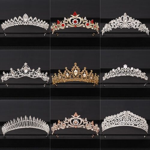 Wedding Crown Hair Jewelry Bridal Hair Accessories Women Baroque Crown Rhinestones Crystal