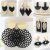 Style Golden Drop Earrings For Women Geometric Black Long