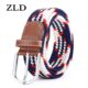Belt Woven Canvas Elastic Expandable Braided Stretch Belts Plain Webbing Strap